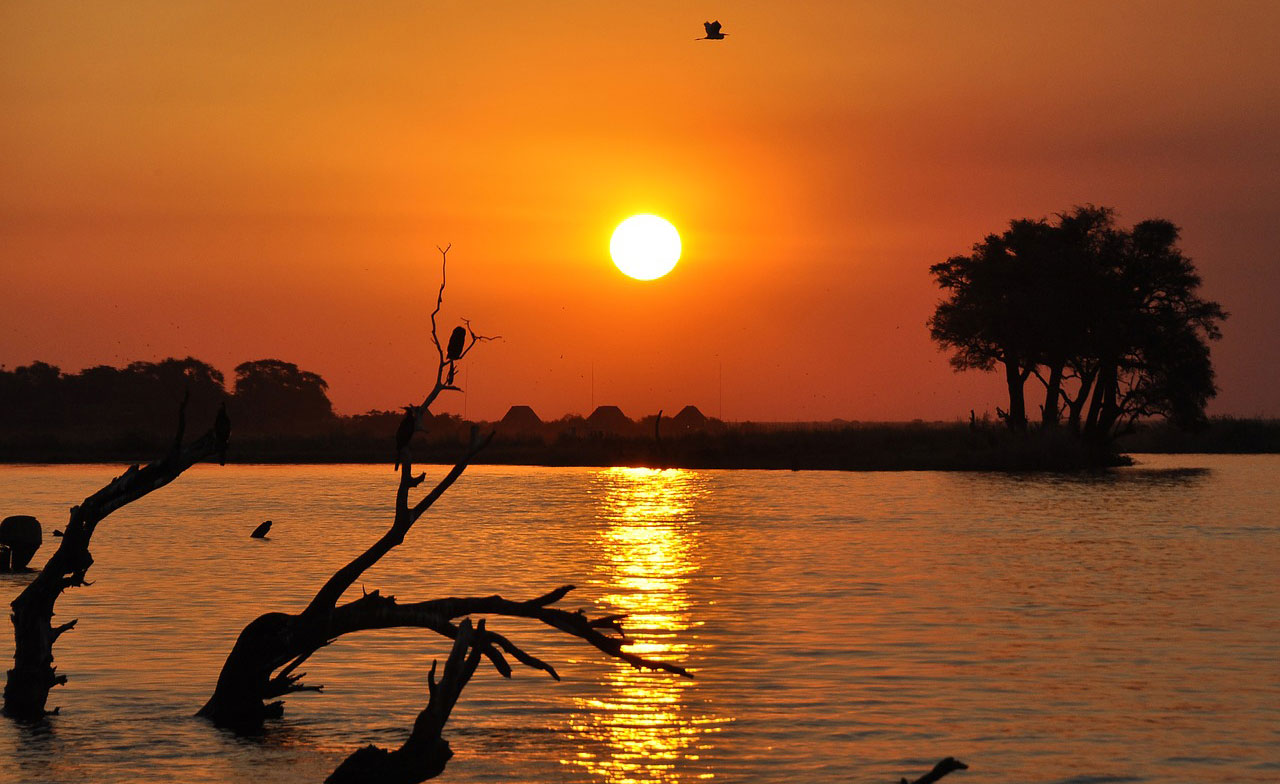 Atardecer en Botswana